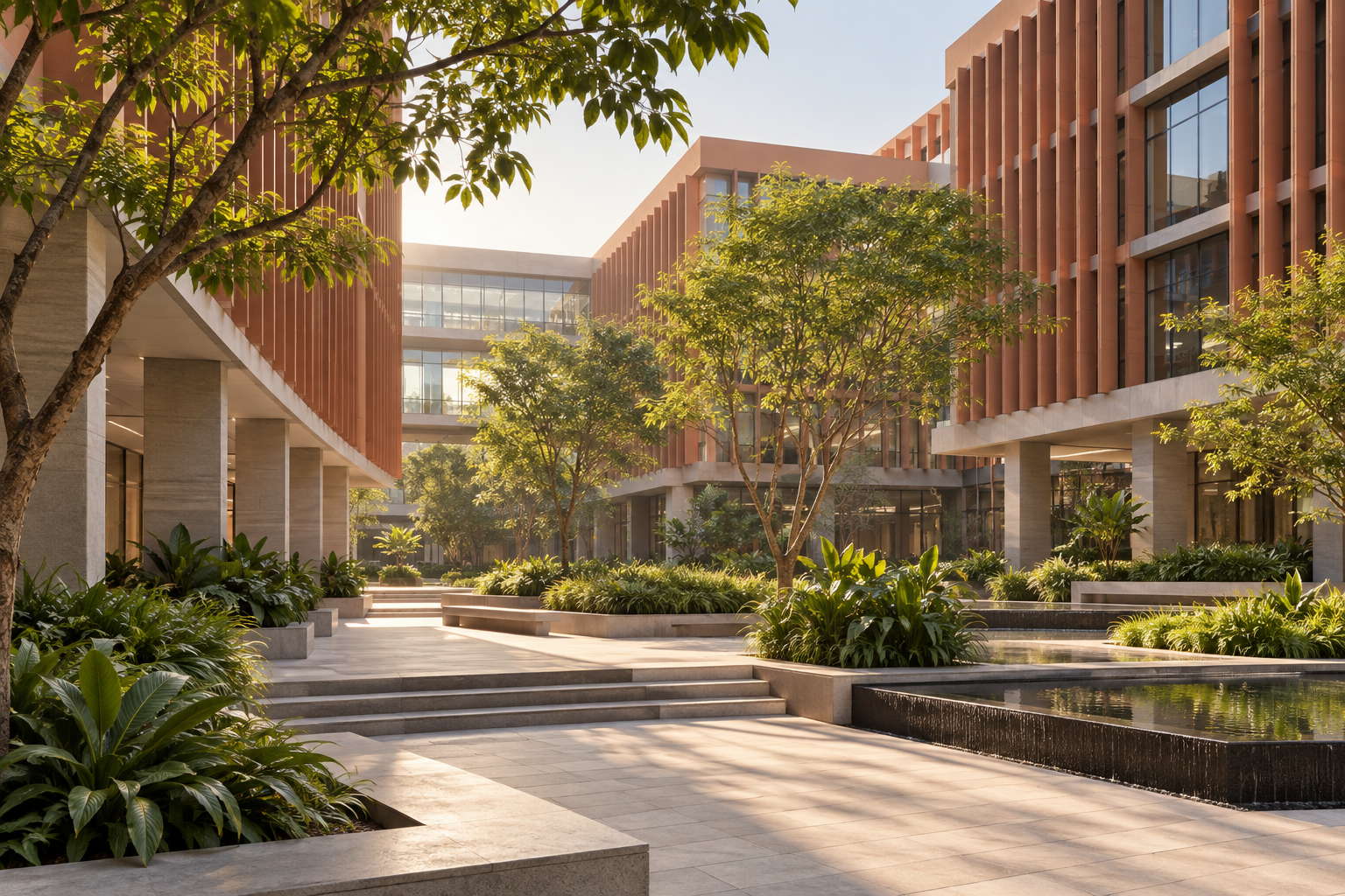 Illustrative campus image for a service-planning example